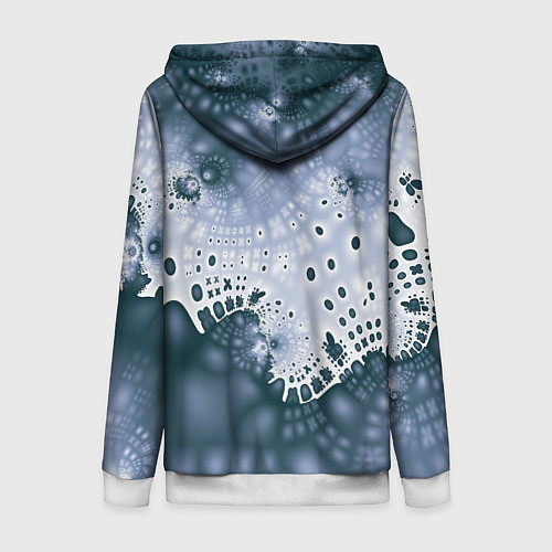 Женская толстовка на молнии Коллекция Journey Синий 592-1 / 3D-Белый – фото 2