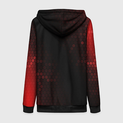 Женская толстовка на молнии ПОРШЕ Соты / 3D-Черный – фото 2