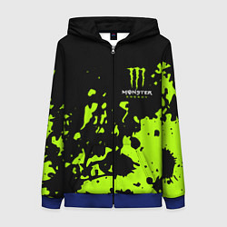 Женская толстовка на молнии Monster Energy green