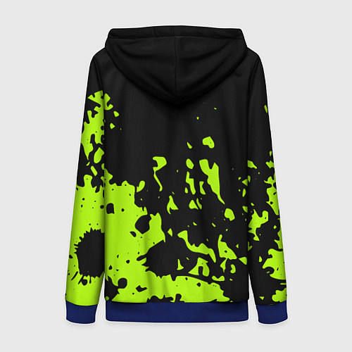 Женская толстовка на молнии Monster Energy green / 3D-Синий – фото 2