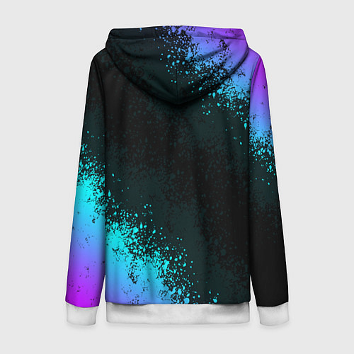 Женская толстовка на молнии CS GO NEON SYMBOL STYLE SKIN КС ГО НЕОН / 3D-Белый – фото 2