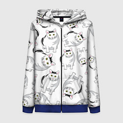 Женская толстовка на молнии КОТИКИ МЕМ МЯУ