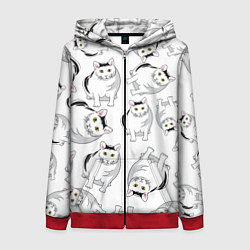 Женская толстовка на молнии КОТИКИ МЕМ МЯУ
