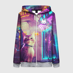 Толстовка на молнии женская Stray, цвет: 3D-меланж