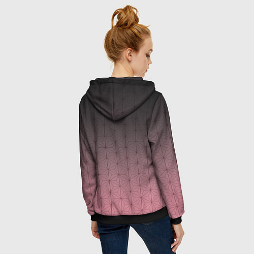 Женская толстовка на молнии НЕЗУКО NEZUKO SLAYER / 3D-Черный – фото 4