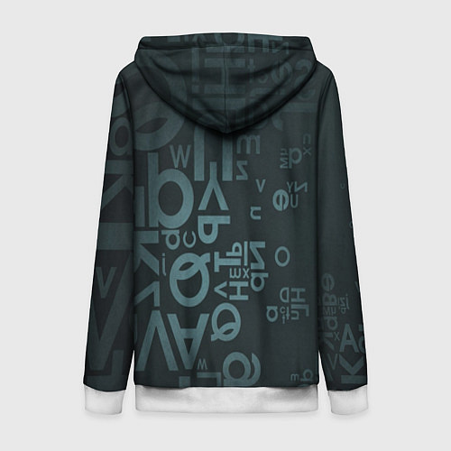 Женская толстовка на молнии Хаотичные мысли гения / 3D-Белый – фото 2