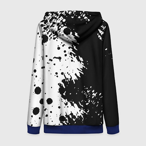 Женская толстовка на молнии The Witcher black & white / 3D-Синий – фото 2