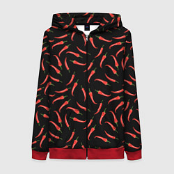 Женская толстовка на молнии Перец паттерн