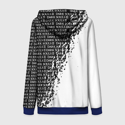 Женская толстовка на молнии Dark souls темные души / 3D-Синий – фото 2