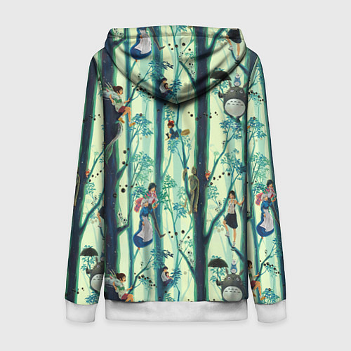 Женская толстовка на молнии Ghibli All / 3D-Белый – фото 2