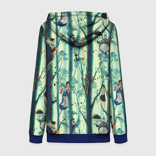 Женская толстовка на молнии Ghibli All / 3D-Синий – фото 2