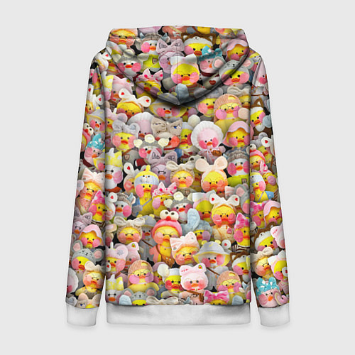 Женская толстовка на молнии Уточки Лалафанфан / 3D-Белый – фото 2