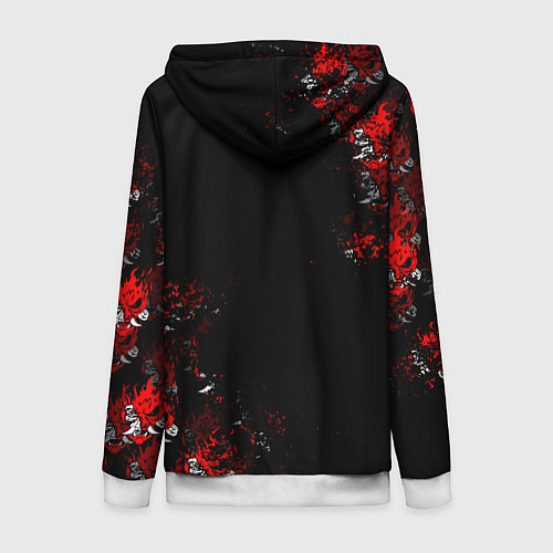 Женская толстовка на молнии КИБЕРПАНК 2077 SAMURAI CYBERPUNK 2077 / 3D-Белый – фото 2