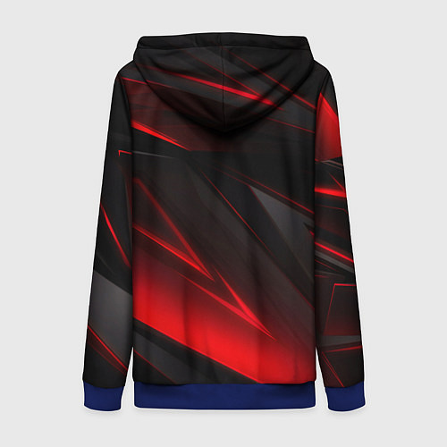 Женская толстовка на молнии Mercedes-Benz Геометрия / 3D-Синий – фото 2