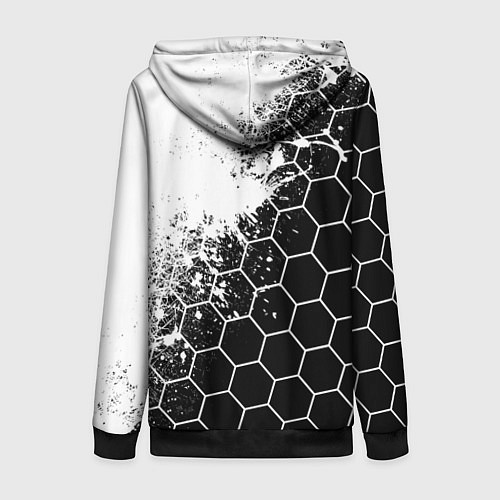 Женская толстовка на молнии Peugeot Соты / 3D-Черный – фото 2