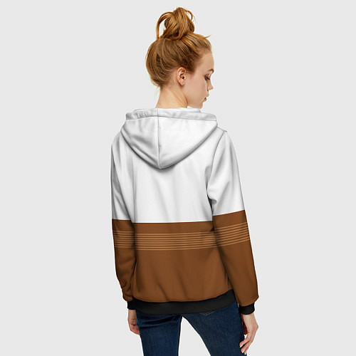 Женская толстовка на молнии Охотник на уток в лодке с собакой / 3D-Черный – фото 4