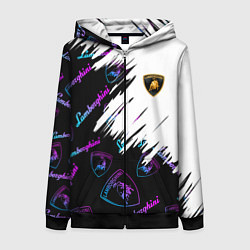 Женская толстовка на молнии Lamborghini pattern gradient