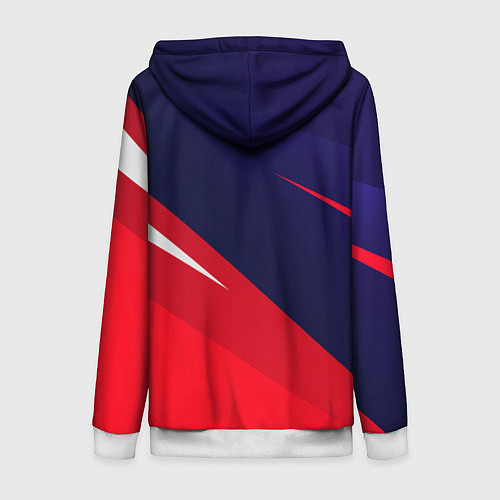 Женская толстовка на молнии Scania Скания / 3D-Белый – фото 2