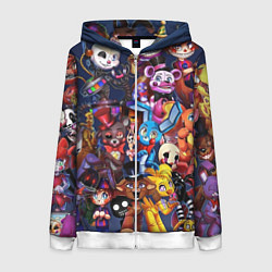 Женская толстовка на молнии Cute Fnaf Pattern