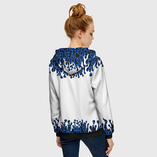 Женская толстовка на молнии Chelsea челси спорт / 3D-Черный – фото 4