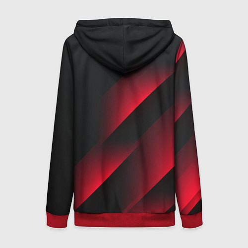 Женская толстовка на молнии Red Fade 3D Красный градиент / 3D-Красный – фото 2