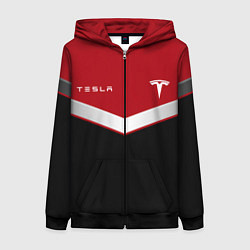 Женская толстовка на молнии ФОРМА КОМПАНИИ - TESLA RED