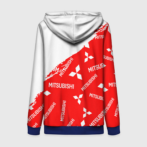 Женская толстовка на молнии Mitsubishi Паттерн / 3D-Синий – фото 2