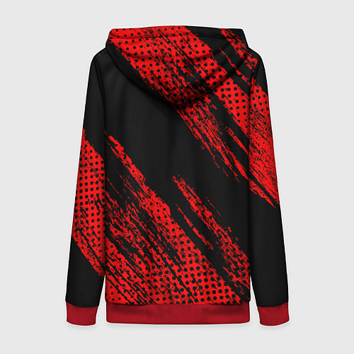 Женская толстовка на молнии DUCATI MOTO SPORT / 3D-Красный – фото 2