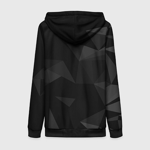 Женская толстовка на молнии YAMAHA СЕРАЯ ГЕОМЕТРИЯ / 3D-Черный – фото 2