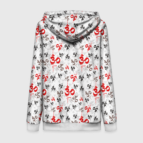 Женская толстовка на молнии Мантра ОМ АУМ / 3D-Белый – фото 2