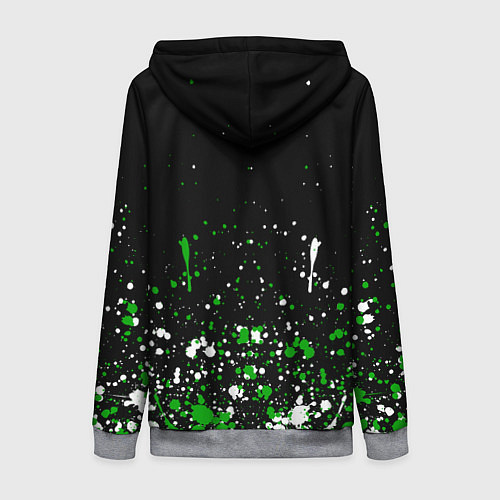 Женская толстовка на молнии RENAULT брызги красок / 3D-Меланж – фото 2