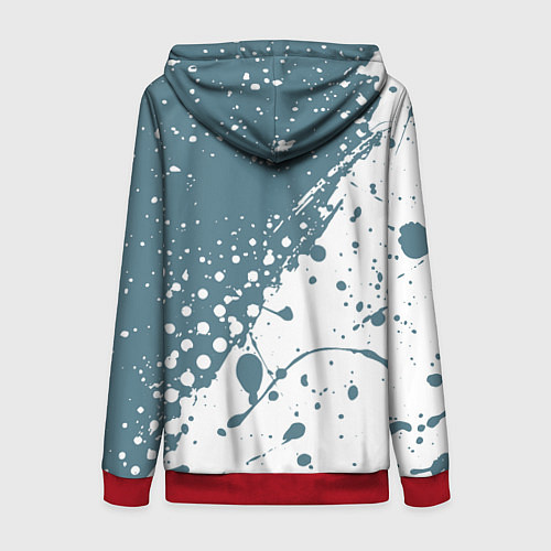 Женская толстовка на молнии OPEL брызги / 3D-Красный – фото 2