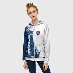 Толстовка на молнии женская SCANIA SAAB, цвет: 3D-белый — фото 2