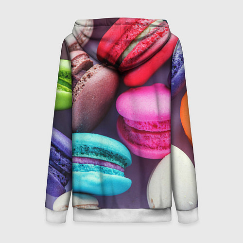 Женская толстовка на молнии Colorful Macaroons / 3D-Белый – фото 2