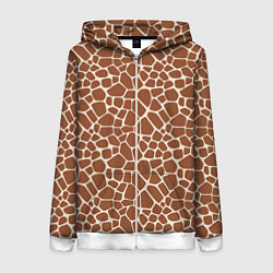 Женская толстовка на молнии Шкура Жирафа - Giraffe