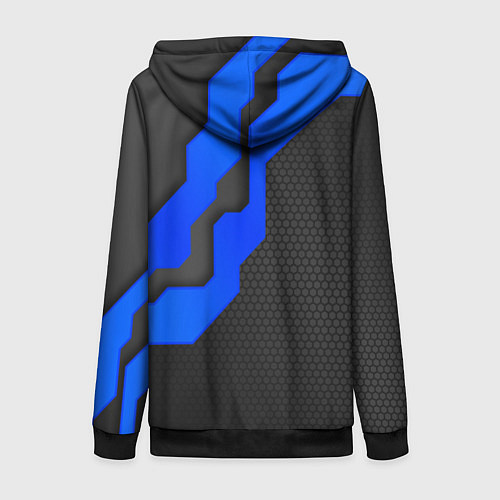 Женская толстовка на молнии ЧАНГАН - CHANGAN БРОНЯ СИНЯЯ / 3D-Черный – фото 2