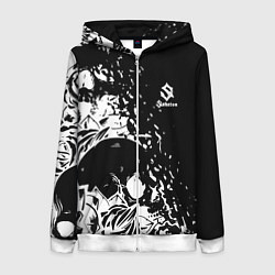 Женская толстовка на молнии Sabaton - сабатон черепа