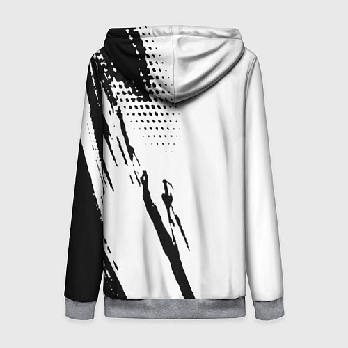 Женская толстовка на молнии The prodigy - логотип / 3D-Меланж – фото 2