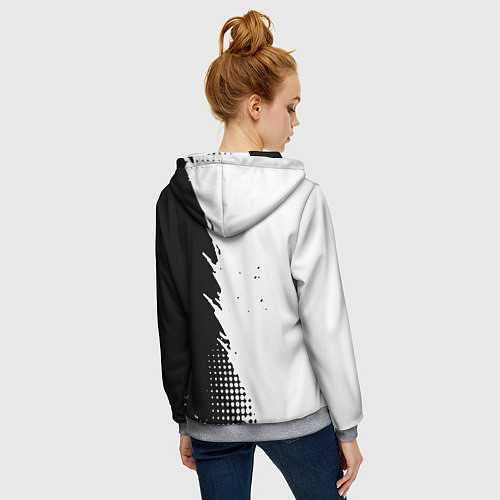 Женская толстовка на молнии ГРОТ GROT / 3D-Меланж – фото 4