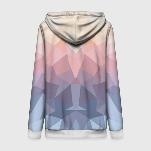 Женская толстовка на молнии Полигональная свежесть 2022 / 3D-Белый – фото 2