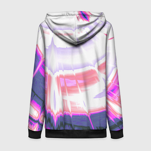 Женская толстовка на молнии Тай-дай Абстракция Tie-Dye / 3D-Черный – фото 2