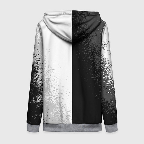 Женская толстовка на молнии FAIRY TAIL BLACK AND WHITE LOGO / 3D-Меланж – фото 2