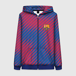 Женская толстовка на молнии Fc barcelona барселона fc абстракция