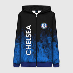 Толстовка на молнии женская Chelsea пламя, цвет: 3D-синий