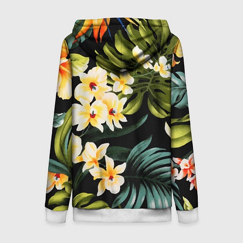 Женская толстовка на молнии Vanguard floral composition Summer / 3D-Белый – фото 2