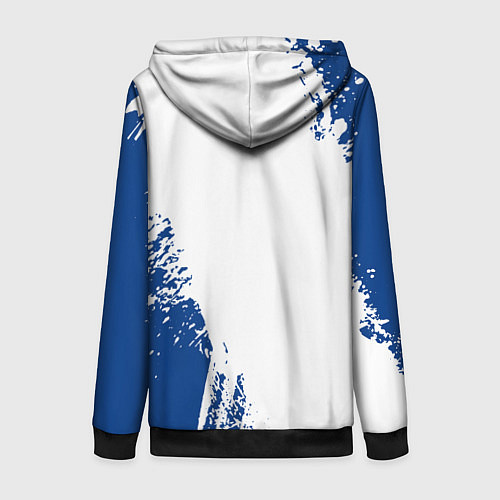 Женская толстовка на молнии Реал Мадрид краска / 3D-Черный – фото 2