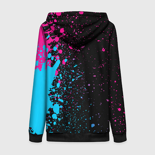 Женская толстовка на молнии Liverpool Neon Gradient / 3D-Черный – фото 2