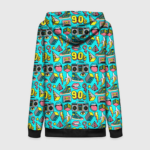 Женская толстовка на молнии THE NINETIES / 3D-Черный – фото 2