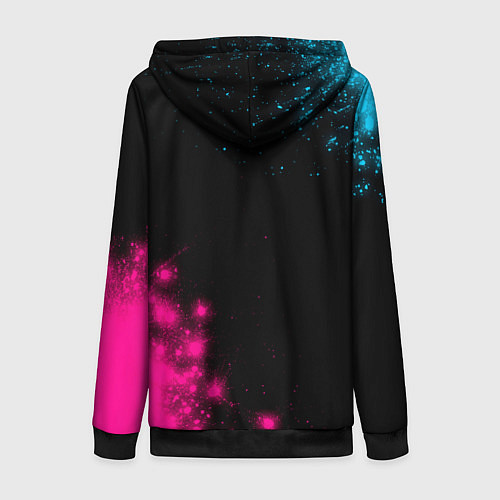 Женская толстовка на молнии West Ham Neon Gradient / 3D-Черный – фото 2