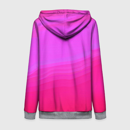 Женская толстовка на молнии Neon pink bright abstract background / 3D-Меланж – фото 2